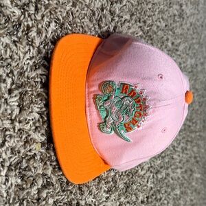 Mitchell & Ness Pink and Orange Raptors Kids Cap